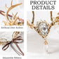 MOSTORY Antlers Headpiece — Forest Elf Crown with Flowers