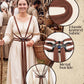 MOSTORY Medieval Woven Cloth Belt with Moon Buckle