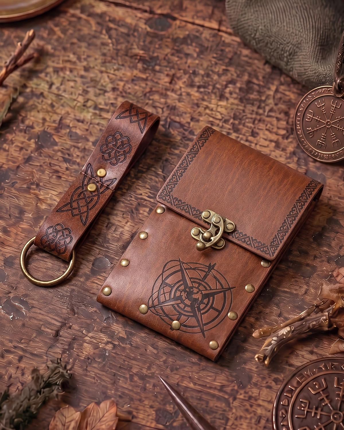 Brown Renaissance Accessories Set for Women – 3 Pc Cosplay