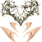 MOSTORY Antler Elf Flower Crown & Elf Ears Set