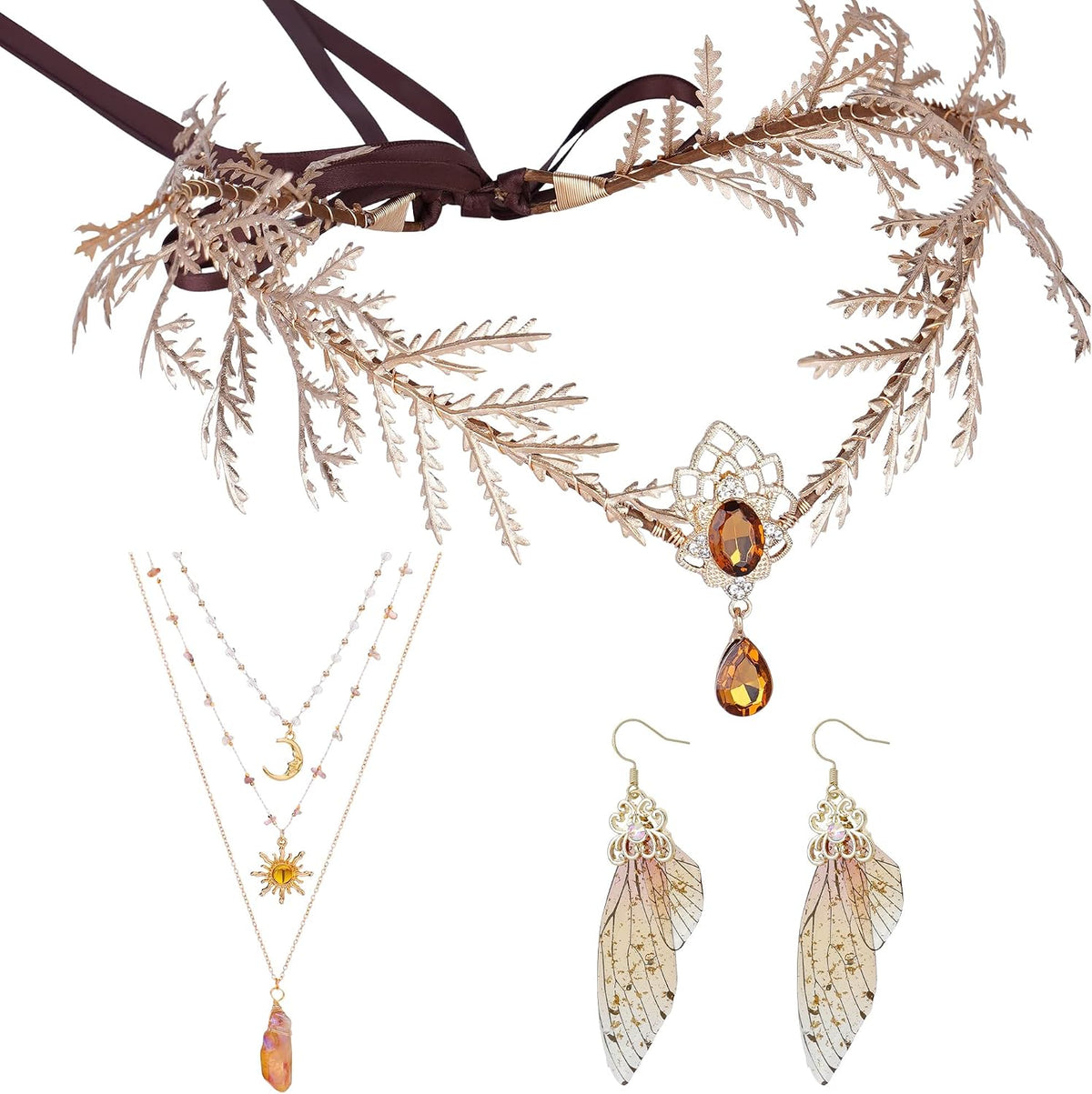 MOSTORY Fairy Crown Accessories Set for Women