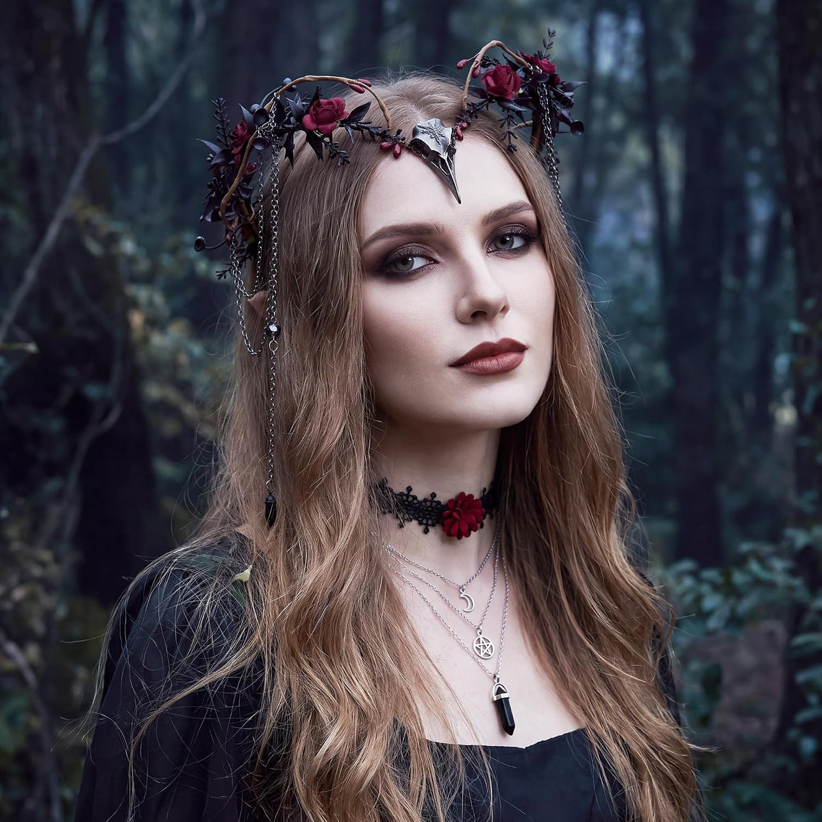Dark Raven Gothic Accessories Set for Women