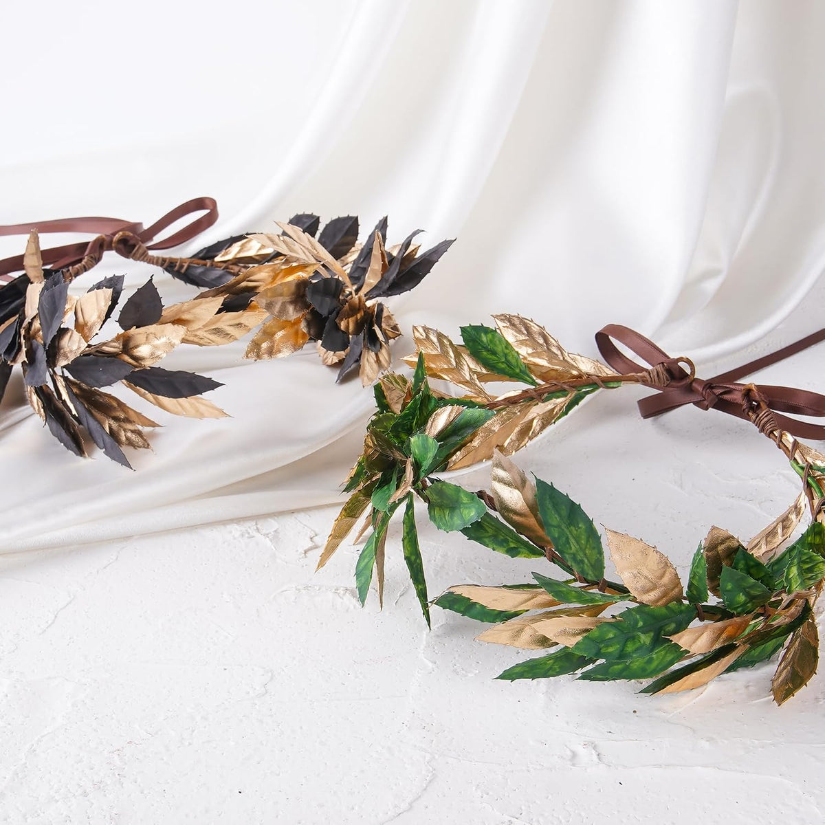 MOSTORY Woodland Greek Laurel Crown - Roman Leaf Circlet Adult