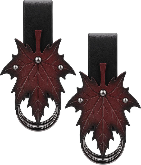 MOSTORY Dark Brown Maple Leaf Viking Skirt Hikes for Cosplay Renfaire