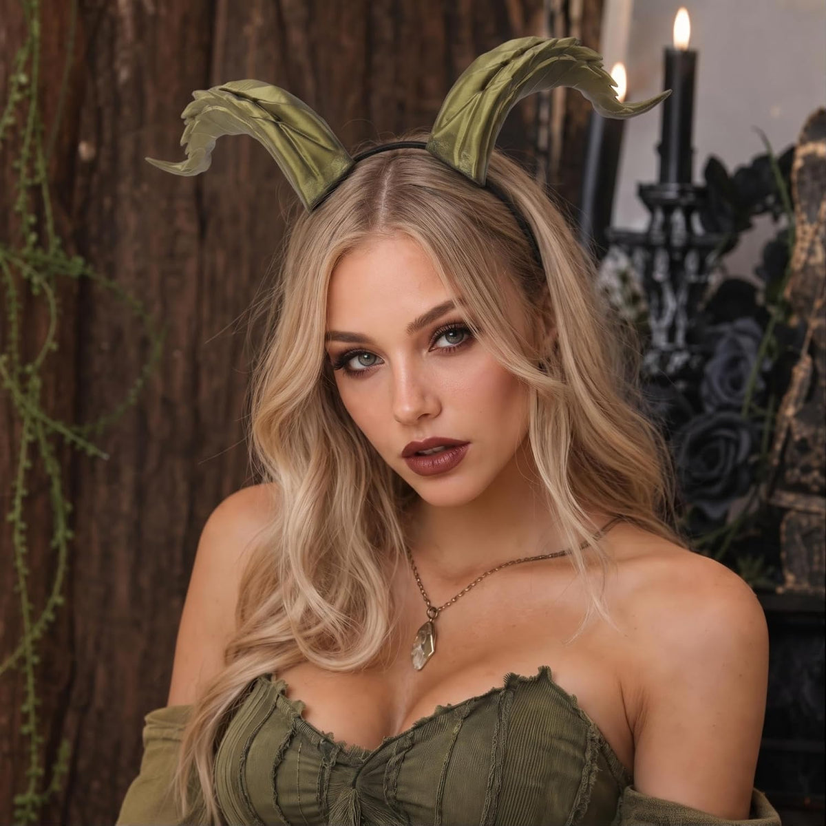 MOSTORY 3D Gothic Devil Horns Headband for Adult Halloween Cosplay