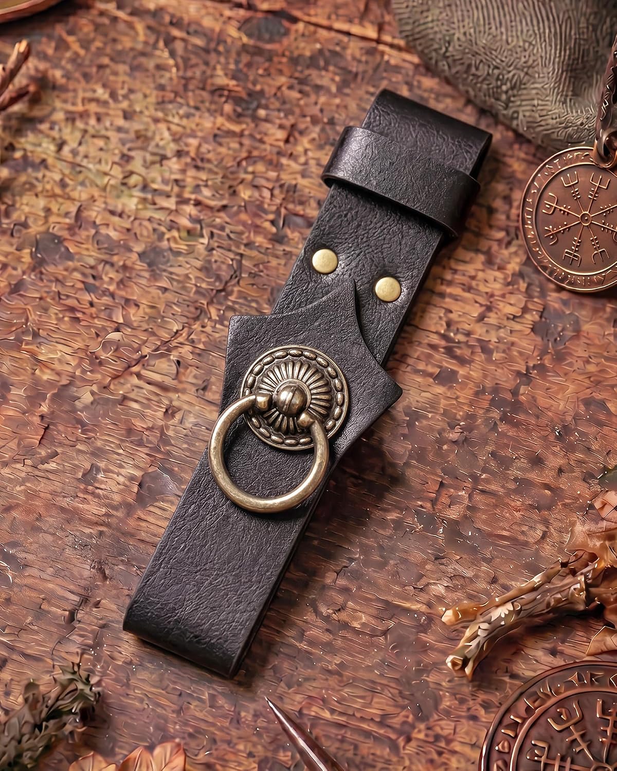 Renaissance Leather Fan Holster for Renfaire & Cosplay