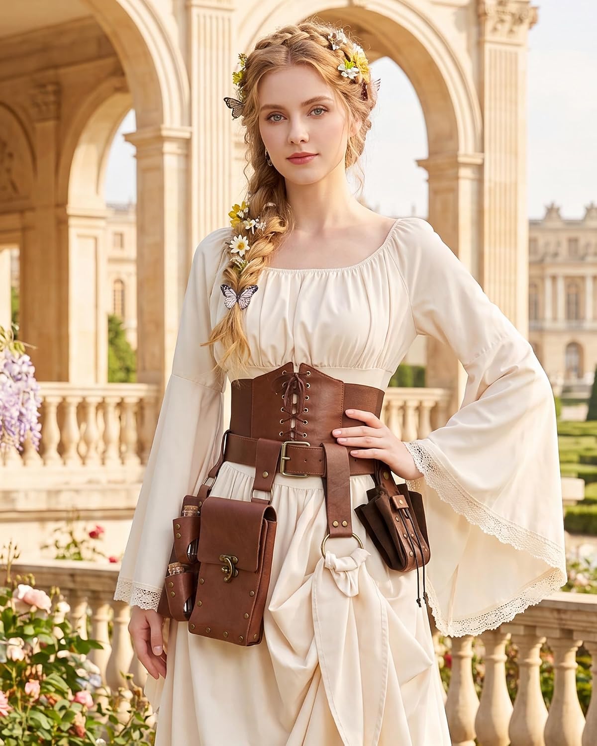 MOSTORY Brown Medieval Renaissance Accessories for Women