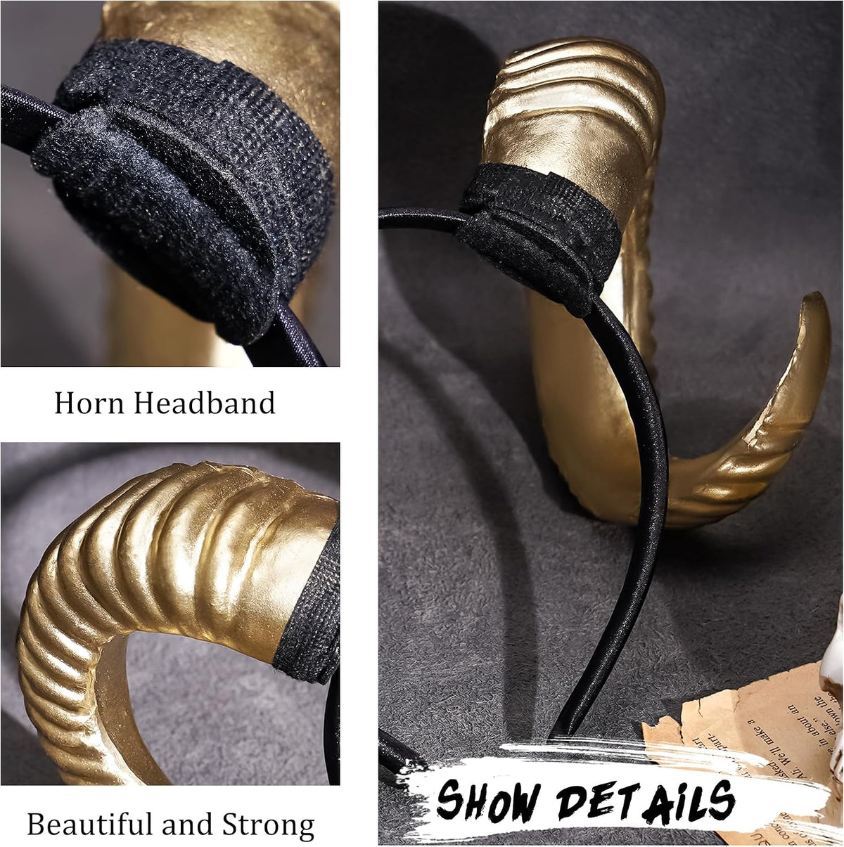 White Sheep Horns Headband – Detachable Cosplay Horns