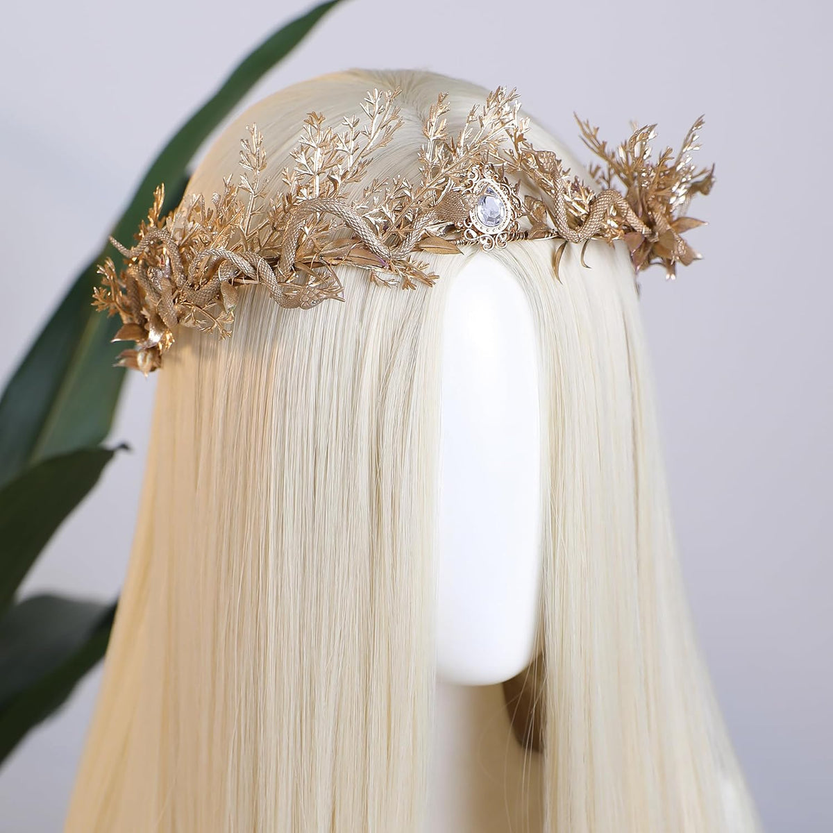 MOSTORY Gold Medusa Fairy Crown – Snake Goddess Circlet