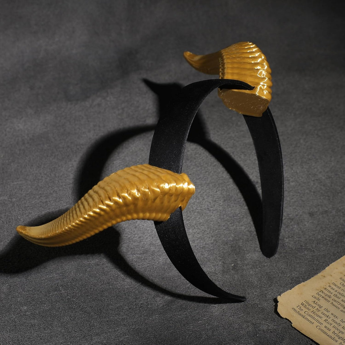 Black 3D Devil Horns Headband – Ox Horn Cosplay Hairband