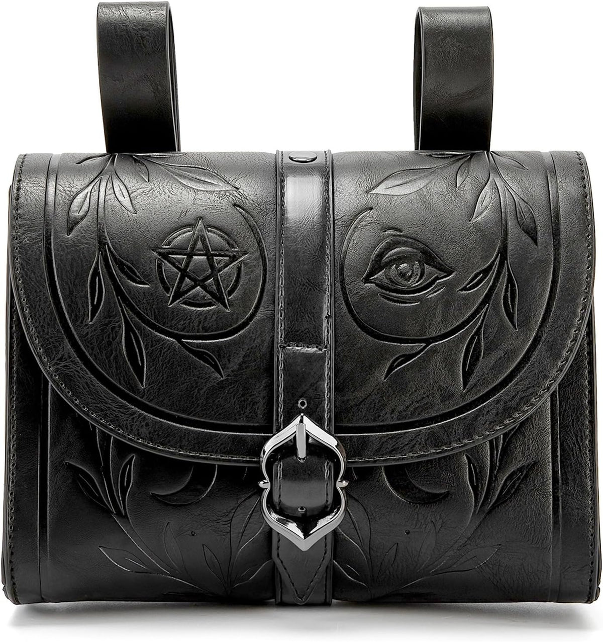 Black Renaissance Belt Pouch for Medieval Larp Cosplay