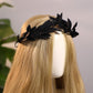 MOSTORY Black Greek Laurel Crown - Handmade Dark Leaf Headband