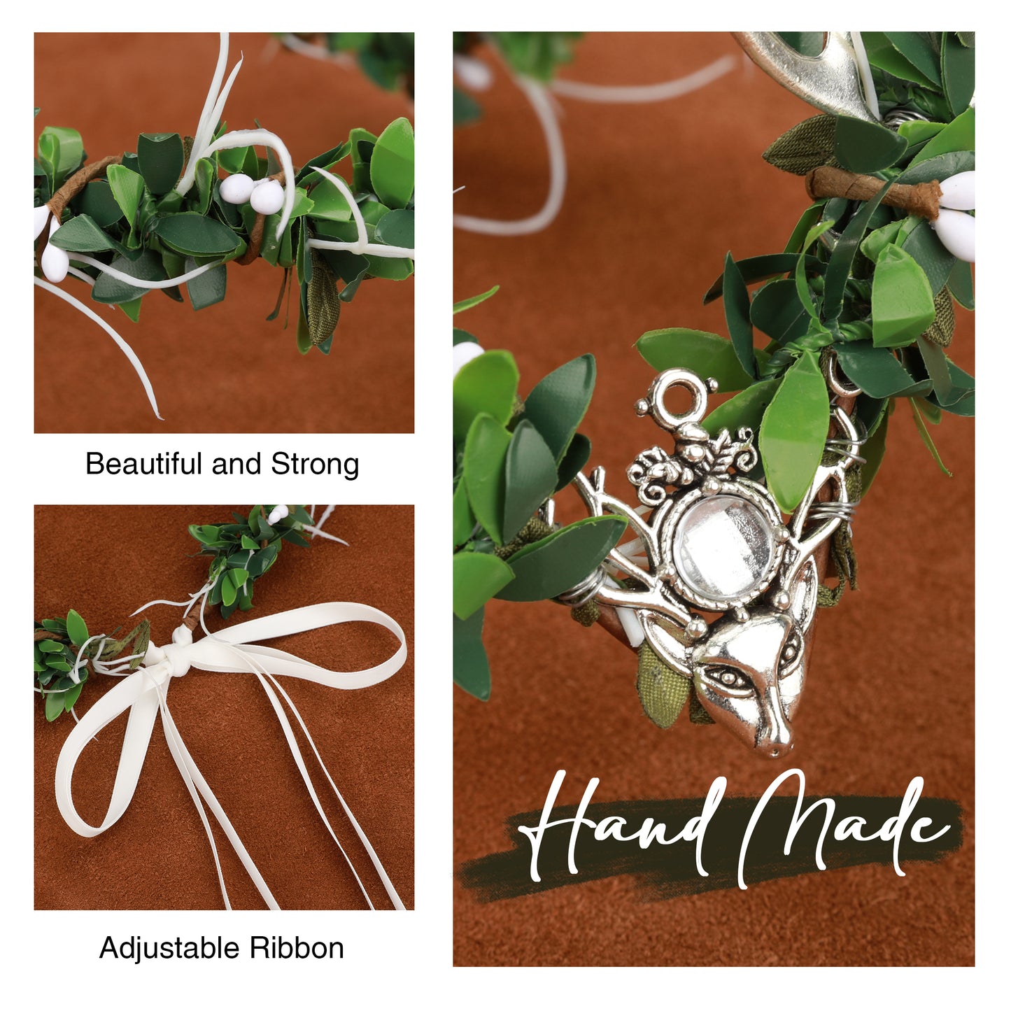 Handmade Antler Crown Headband: Woodland Elven Circlet