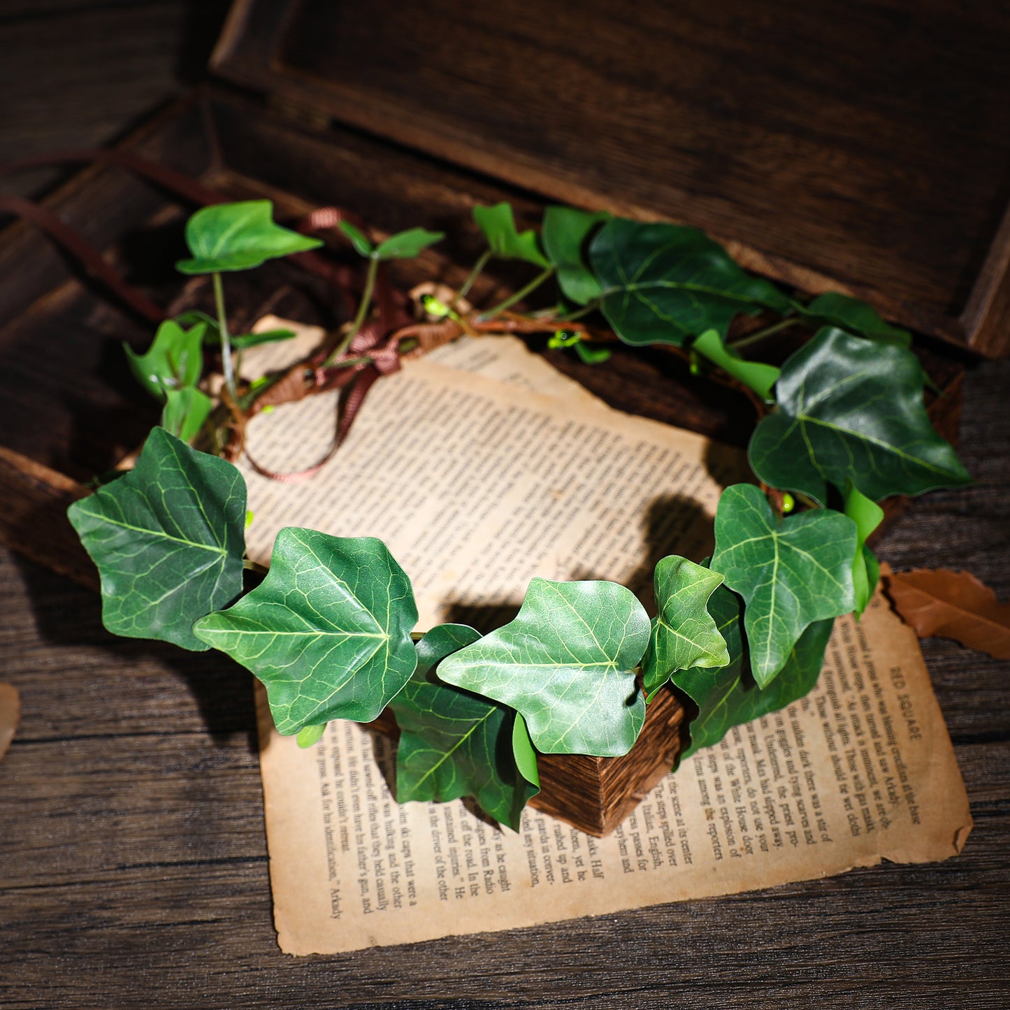 Woodland Leaf Fairy Crown - Floral Elf Crown Forest Headpiece