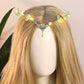 Green LED Crystal Crown - Light up Fairy Crown Raw Quartz Elven Headband