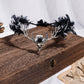 Handmade Black Raven Feather Crown - Gothic Elf Circlet