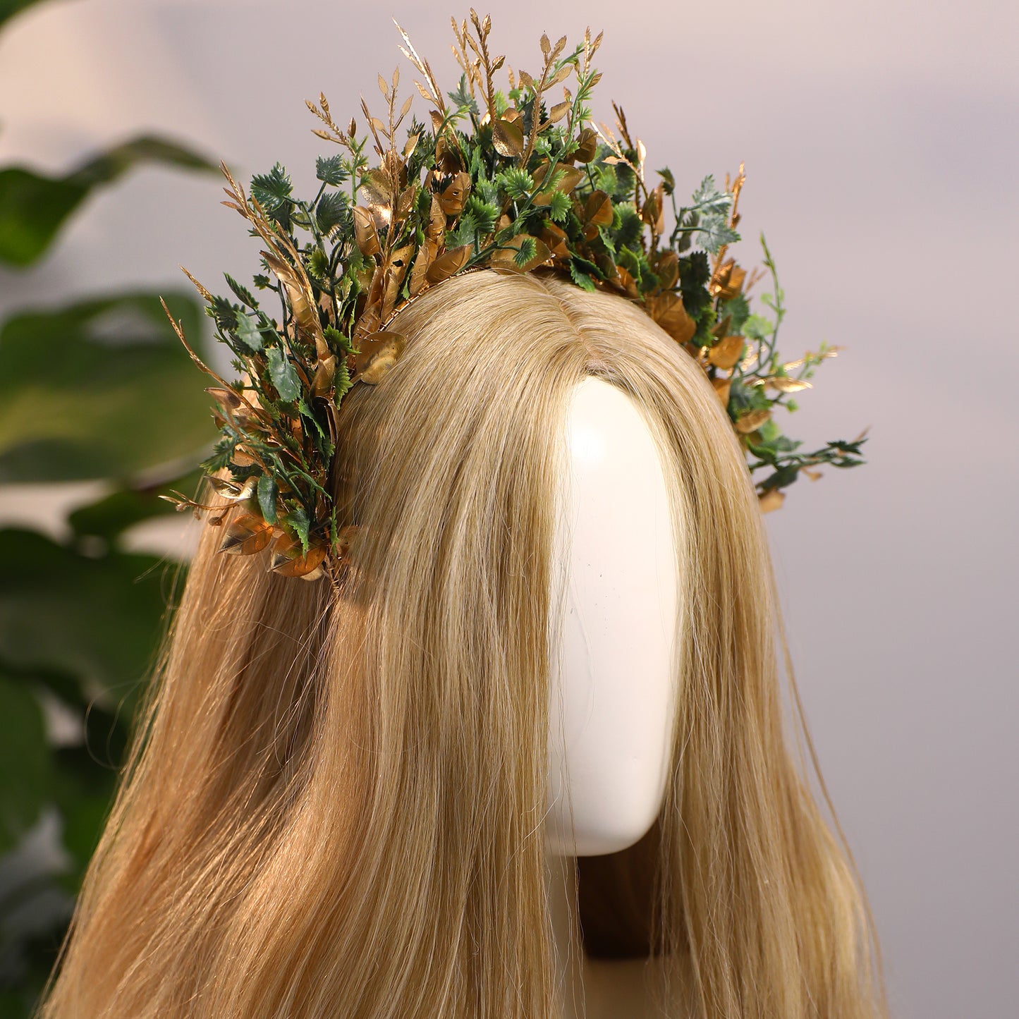 Woodland Halo Crown - Forest Headband Flower Hairband Goddess Floral Crown