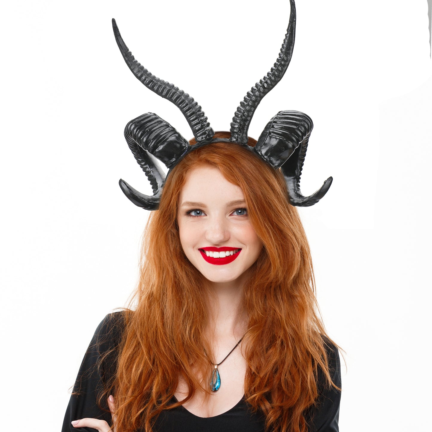 Black Antelope Horns Headband