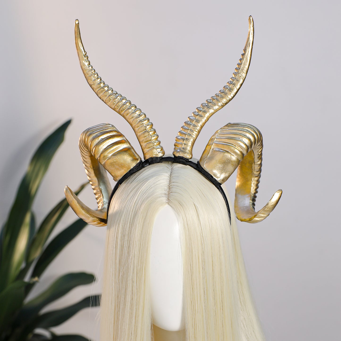 Gold Halloween Horns Headband