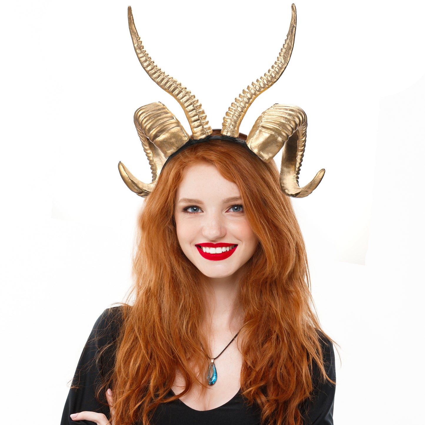 Gold Halloween Horns Headband