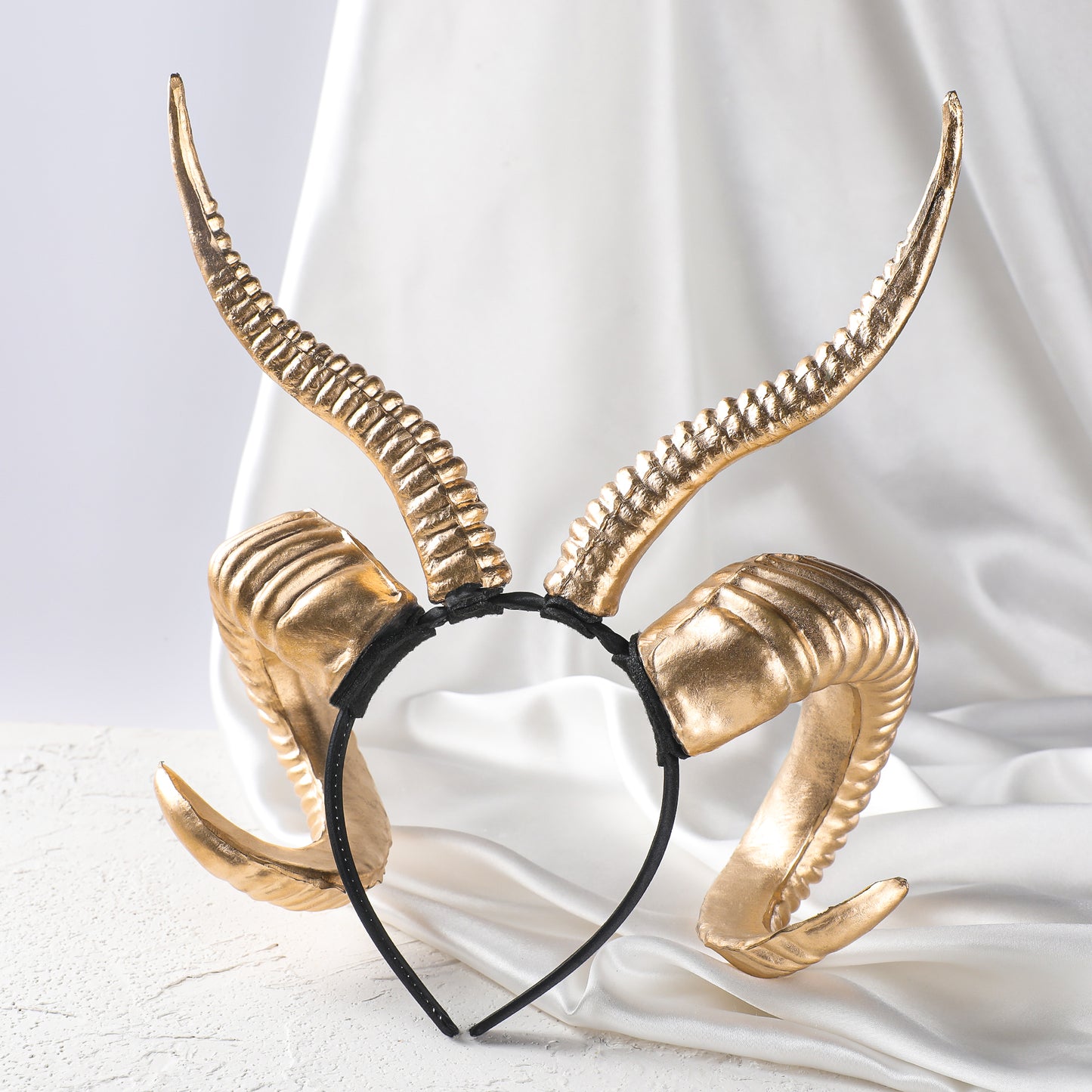 Gold Halloween Horns Headband