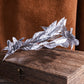 Silver Woodland Leaf Crown - Handmade Medieval Laurel Headband Greek Forest Headpiece