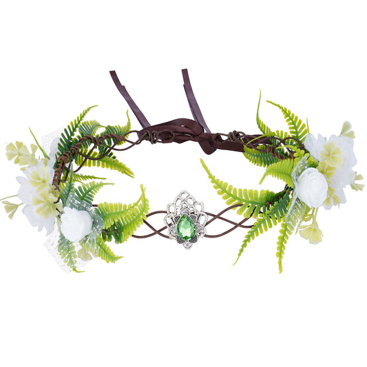 Bohemian Flower Headband: Medieval Elven Headpiece