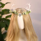 Light up Antler Crown - Handmade Woodland Elf Crown Forest Flower Headpiece