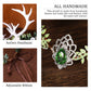 White Antler Fairy Crown: Green Forest Elf Tiara