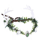 White Antler Fairy Crown: Green Forest Elf Tiara