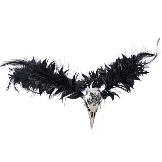 Handmade Black Feather Crown