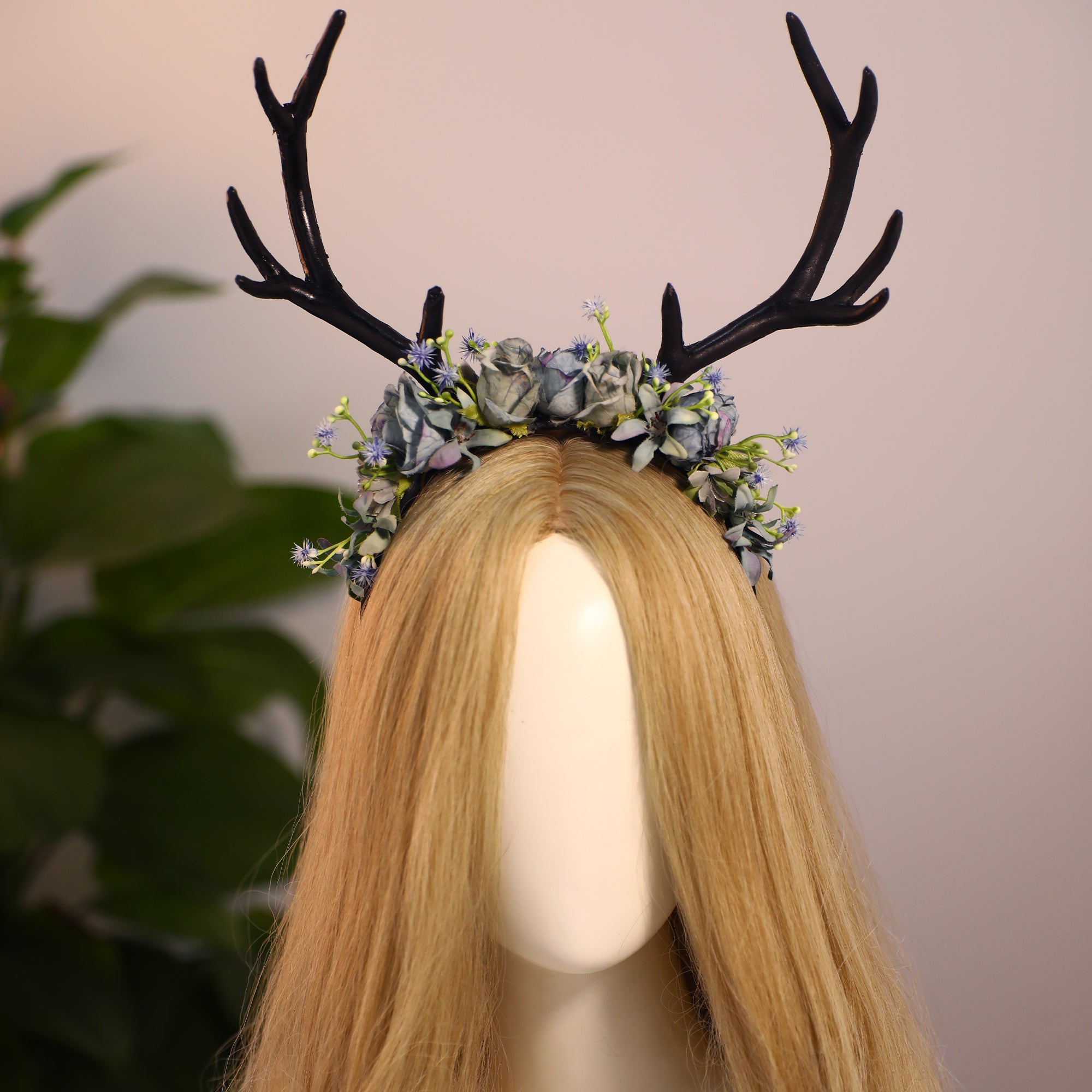 Floral antler deals headband