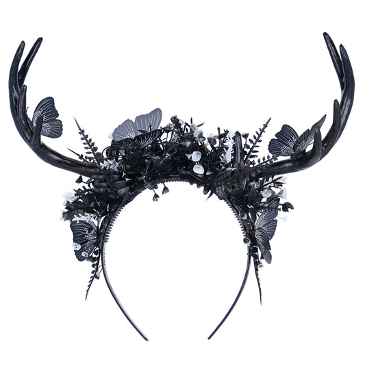 Black Elven Crown: Woodland Twig, Dark Vine, Fairy Headpiece