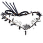 Woodland Crown Black Leaf: Goddess Tiara Headband, Fairy Queen Halo