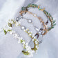 Crystal Elven Circlet: Woodland Leaf Crown, Green Flower Headband