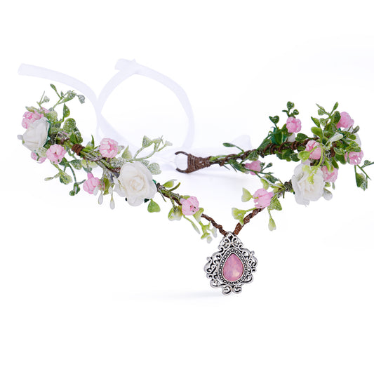 Pink Flower Elven Crown