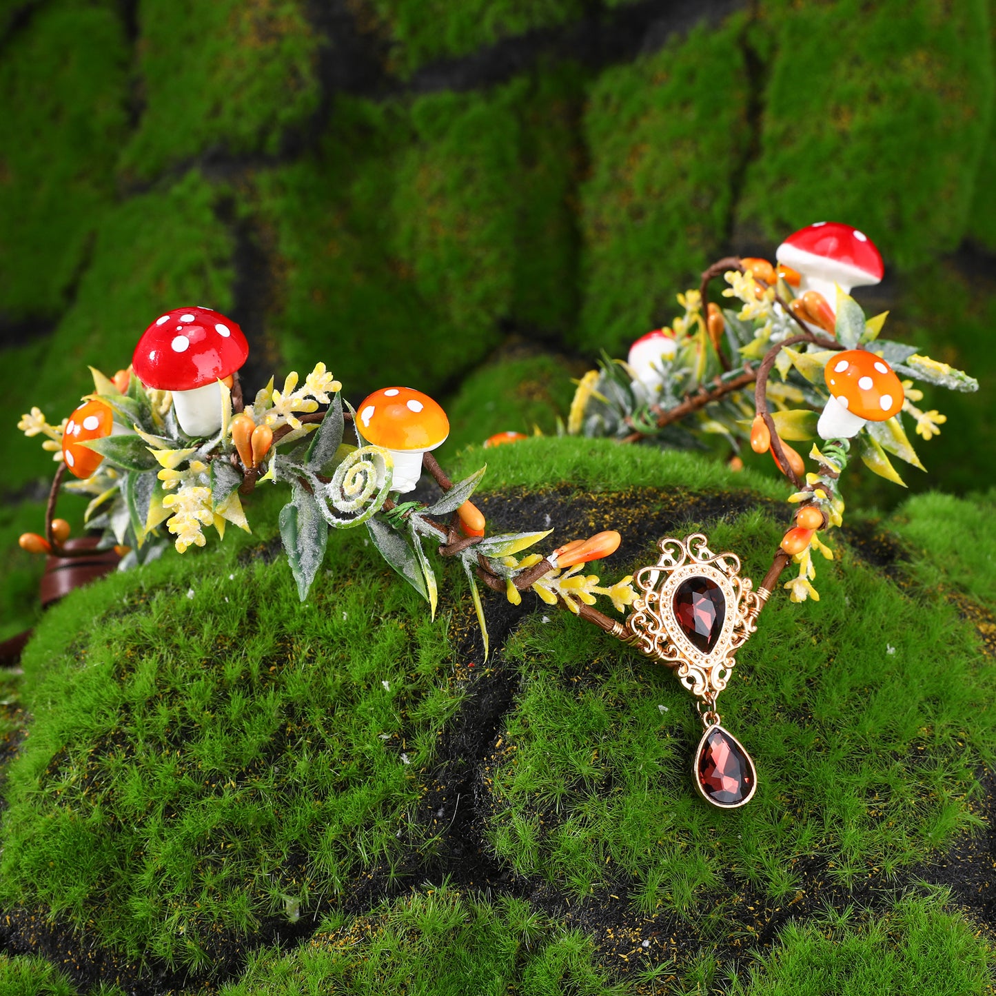 Woodland Elven Circlet Mushroom Flower Crown